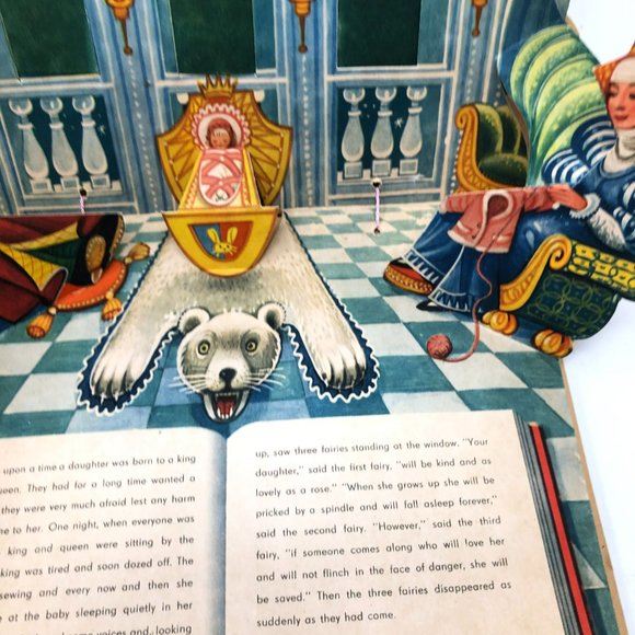 VINTAGE SLEEPING BEAUTY POP-UP BOOK Kubasta 1961 - Picture 12 of 13